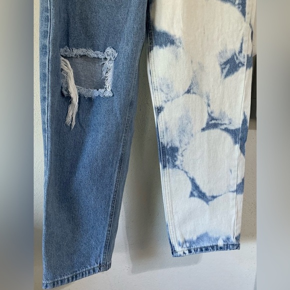 SHEIN Two-Tone Blue and White Women's Jeans - Picture 5 of 10